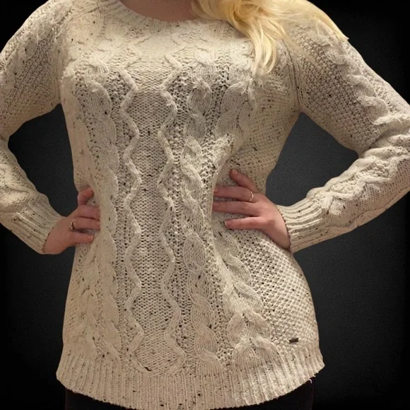 Garage Cream Cable Knit Sweater - Picture 2 of 9